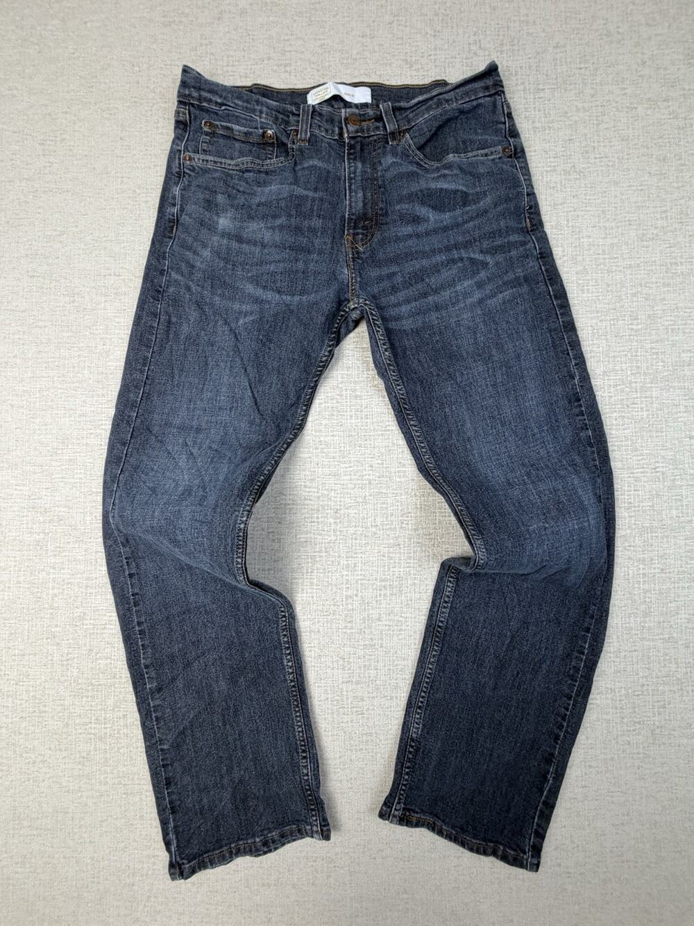 Levi Strauss Signature Gold Jeans Men’s 32x29 Regular Fit Stretch Blue Denim
